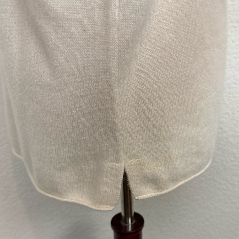 Sundance Cashmere High Neck Cream Sweater - Picture 10 of 12